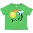 thumbnail image 3 of Inktastic I'm 5 Fifth Birthday Sun Rainbow Boys or Girls Toddler T-Shirt, 3 of 5