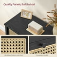 thumbnail image 4 of VASAGLE Modern Rattan Sideboard Buffet Cabinet, Boho Kitchen Buffet Table Console Cabinets with with DrawersStorage Cabinet with Adjustable Shelves, Black, 4 of 6