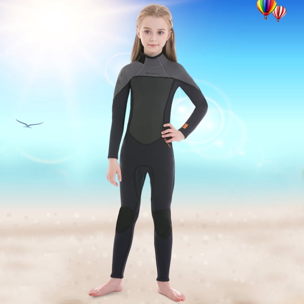 Traje de buceo para niños, accesorios para exteriores de una pieza antimedusas (talla 8 gris)