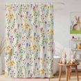 thumbnail image 6 of Shower Curtain Wildflowers Leavs Shower Curtains for Bathroom Decor, Waterproof Polyester Shower Curtain Set with Hooks, Extra Long 72" x 84" Floral Plant Beige, 6 of 9