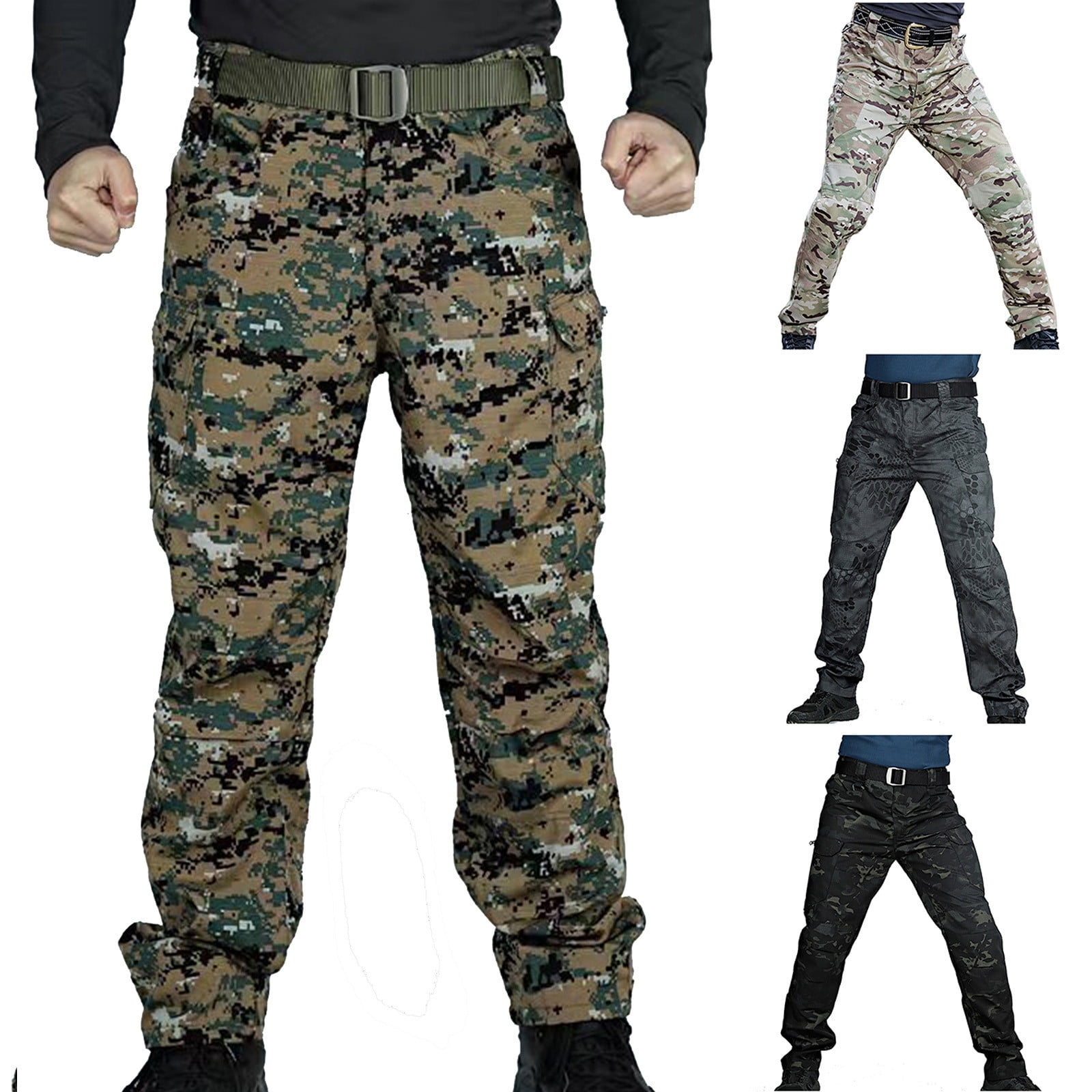 symoid Mens Cargo Pants Camo Clearance Army Green Mens Pants Trousers ...