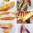 thumbnail image 1 of 3X Grilled Sandwich Maker,Bread Toast Breakfast Machine,Hot Sandwich Pan, Aluminum Flip Pan,Kitchen Tool, 1 of 10