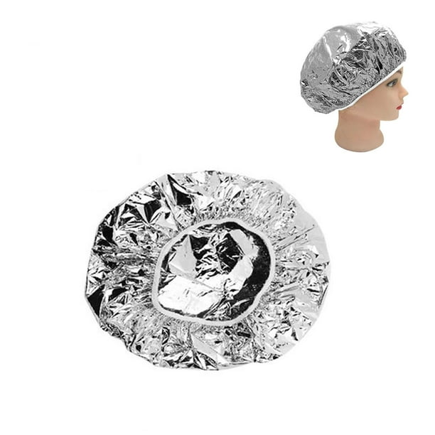 Gorro de papel de aluminio impermeable para Spa, gorro de ducha para peluquería, gorros desechables para el hogar, Protector para el cuidado del cabello, 1 Uds.