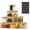 5oz, variant on 22oz Airtight Square Spice Containers with Bamboo Lid Set of 6 (650ml) Kitchen Pantry Organization Jar Stackable Spice Jar, for Sugar, Tea, Cookies and Coffee beans (with Black Lable)