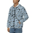 thumbnail image 3 of Naloa Dolphins Men’s Hoodies, Zip up Hoodie, Sweatshirts,Hoodies for Men Sizes S-3XL-Small, 3 of 5
