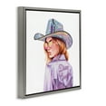 thumbnail image 3 of Stupell Industries Purple Disco Cowgirl People Painting Gray Floater Framed Canvas Art Print Wall Art, 18 x 18, 3 of 9