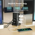 thumbnail image 4 of Tower Power Strip: 12 AC Outlets, 4 USB-A, 20W USB-C PD. Desk-Mount, Anti-Slip Base. Efficient Charging for Home & Office, 4 of 7