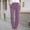 Purple, variant on Women's Plus Capri Pants for Women Jeans High Rise Women High Waisted Wide Leg Pants Casual Drawstring Elastic Trousers Comfy Straight Leg Long Pants with Pockets