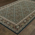 thumbnail image 4 of 4' X 6' Navy Blue Green Red Ivory And Yellow Oriental Power Loom Stain Resistant Area Rug, 4 of 4