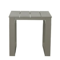 Steve Silver Dalilah Patio Square Aluminum End Table in Gray