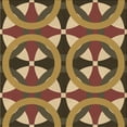 thumbnail image 1 of Ahgly Company Machine Washable Indoor Square Transitional Red Brown Area Rugs, 6' Square, 1 of 7