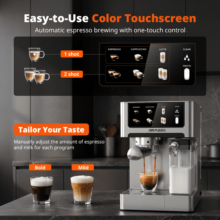AIRMSEN 20-Bar Espresso Machine with Touchscreen photo 3