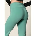 thumbnail image 4 of Made by Johnny Women's Peached Seamless Front Leggings with Inner Pocket Ankle Boot cut Yoga Pants S SAGE, 4 of 6
