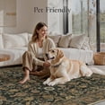 thumbnail image 4 of KUETH 2.5x12 Vintage Floral Runner Rug Machine Washable Rugs for Living Room, Non Slip Flat Pile Rug with Rubber Backing, Boho Rug for Entryway Hallway Kitchen and Corridor, 4 of 12