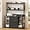 Black, variant on SEDETA File Cabinet, Filing Cabinet fits Legal/Letter/A4 Size, 2 Drawer Filing Cabinets for Home Office with Lock, Power Strip and Open Storage Shelves, Rustic Brown