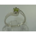 thumbnail image 2 of LBG British Made 14k White Gold Natural Peridot Womens Engagement Ring - 33 size options - Size 10.75, 2 of 5