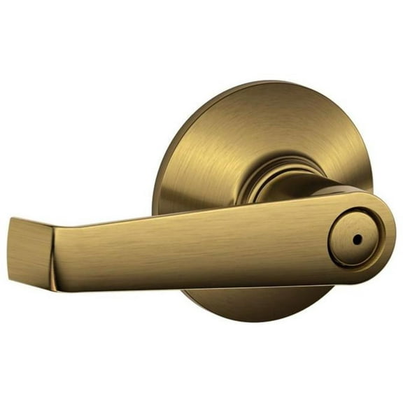 Schlage F40ELA609 Elan Privacy Lever, Antique Brass