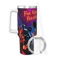 thumbnail image 2 of Lsque Five Nights At Freddy'S Pattern 40 OZ Ice Bully Cup with Handle and Straw, Double Wall Stainless Steel Tumbler Travel Coffee Cup with Lid for Christmas Present, 2 of 8