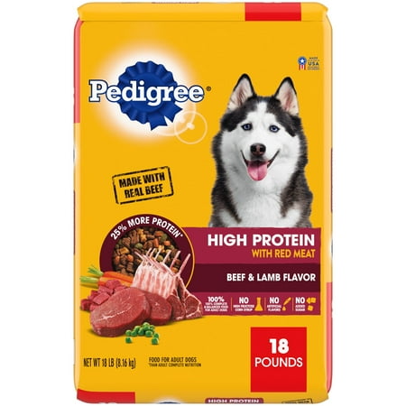 UPC: 0023100143545 | Pedigree High Protein Beef and Lamb Flavor Dry Dog Food 18 lb Bag