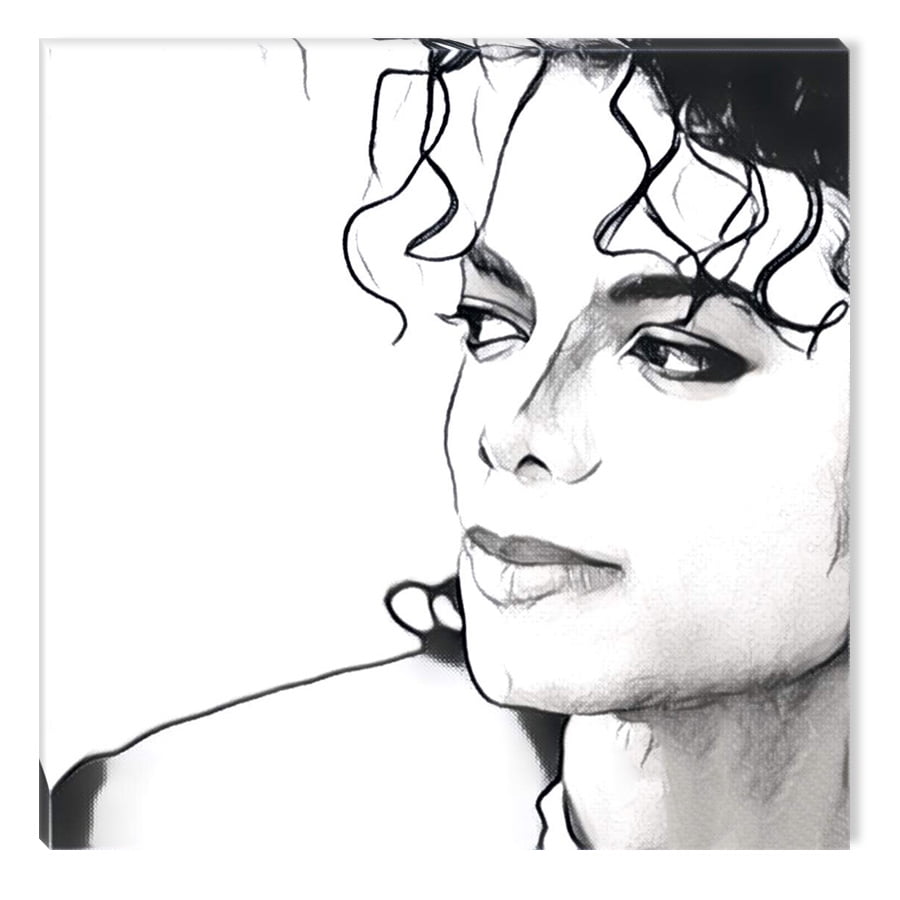 Startonight Canvas Wall Art Black and White Abstract Michael Jackson