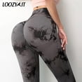 thumbnail image 2 of Pantalones de Yoga Tie dye para mujer, mallas deportivas sin costuras de cintura alta, Push Up, mallas de entrenamiento para Fitness, ropa de gimnasio, 2 of 4