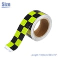 thumbnail image 4 of Unique Bargains 5cmx10m Fluorescent Yellow and Black Car Checkered Reflective Stickers Safety Warning  Protector, 4 of 6