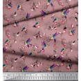 thumbnail image 3 of Soimoi Pink Cotton Duck Fabric Cage & Humming Bird Print Sewing Fabric Yard 56 Inch Wide, 3 of 5