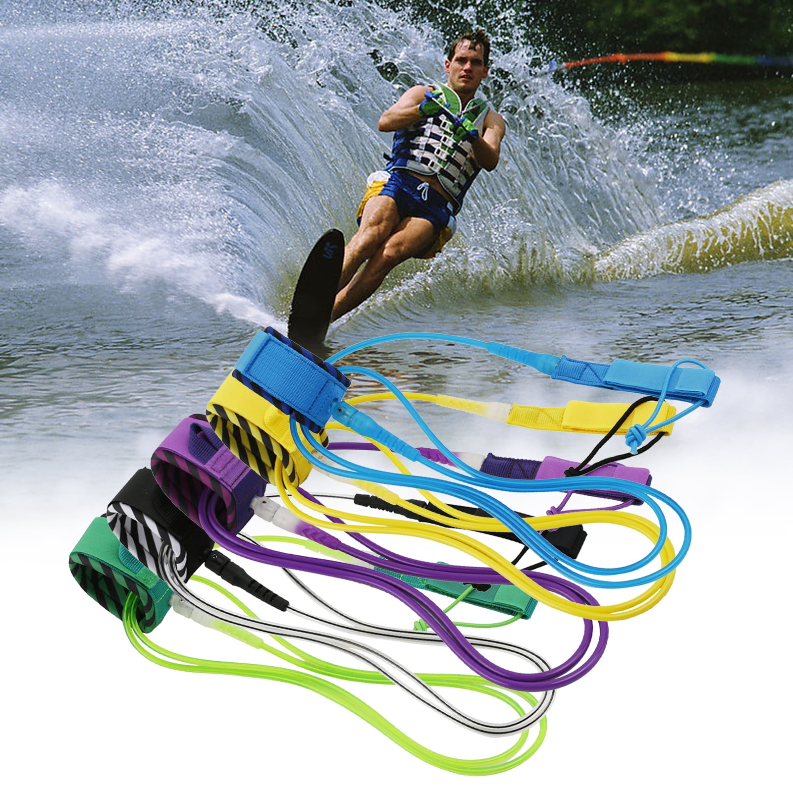 Ankle Strap Surfing Outdoor Beach Magic Sticker Surfboard Leash Kayak Foot Rope 