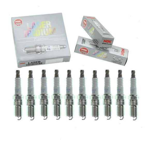 10 pc NGK Laser Iridium Spark Plugs compatible with Ford E-450 Econoline Super Duty Stripped 6.8L V10 2000-2002