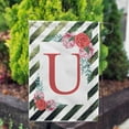 thumbnail image 3 of America Forever Spring Monogram Garden Flag Letter U 12.5 x 18 inches Double Sided Vertical Outdoor, Yard, Lawn, with Beautiful Bright Flowers, Floral Wreath, Rose, Summer Flowers Garden Flag, 3 of 5
