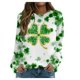 thumbnail image 1 of Xuyuer Women's Round Neck St. Patrick's Day Printed Long Sleeve Shirts Sweatshirt - Festive Holiday Graphic Pullover Top for Seasonal Parties, Gift Exchanges and Cozy Spring Summer Wear, 1 of 5