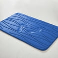 thumbnail image 2 of 1 Piece Swirls Design Embossed Solid Color Memory Foam Soft Bathroom Rug Set Non-Slip PVC Backing, 2 of 5