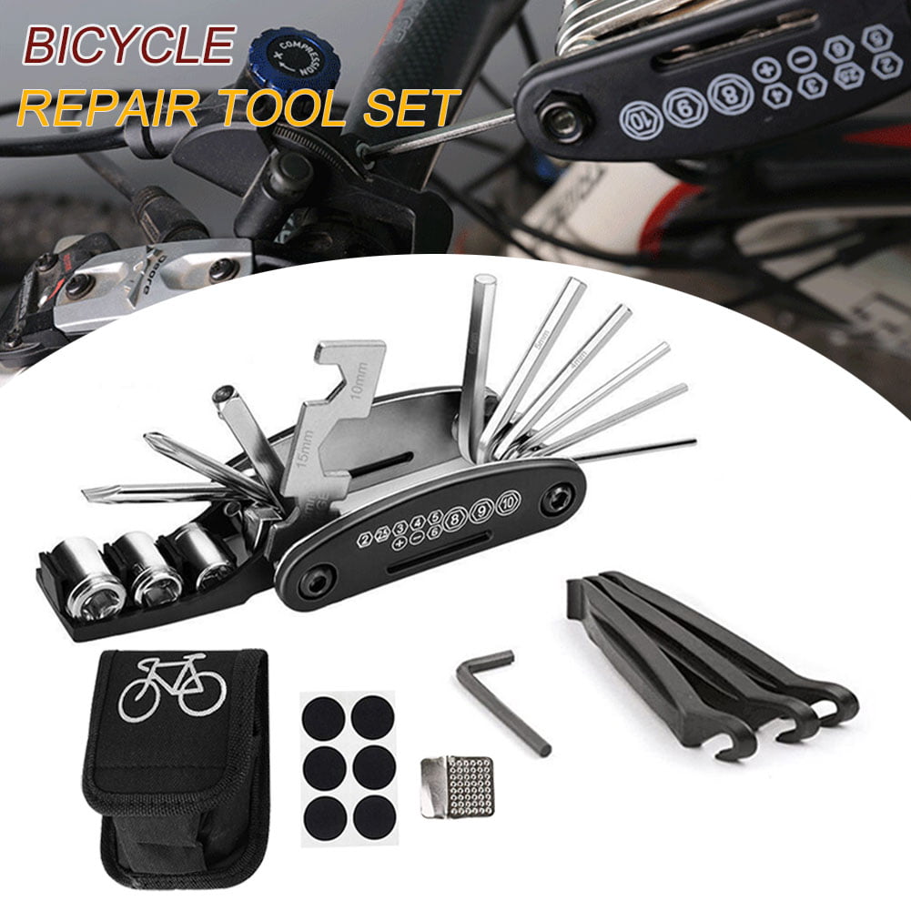 Tool kit bicycle repair 16 in 1 key tool sets screwdriver atv 