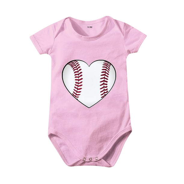 Baby girl baseball romper hotsell