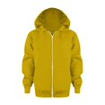 thumbnail image 2 of Kids Zip Up Hoodie School Uniform Boys Girls Zipper Sweatshirt Oversized Y2K Fall Hooded Jackets With Pockets Preppy Clothes 3-12Y, Yellow, 120, 2 of 6