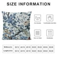 thumbnail image 6 of Nawypu Chinoiserie Pillow Covers  Set of 2, Vintage Bule Birds Flowers Farmhouse Decorations Throw Pillow Covers Blue and White Outdoor Decorative Cushion Case for Couch Sofa Home White, 6 of 6