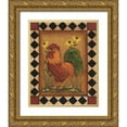 thumbnail image 1 of Lewis, Kim 26x31 Gold Ornate Wood Framed with Double Matting Museum Art Print Titled - Red Rooster I, 1 of 4