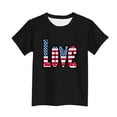 thumbnail image 4 of BRGZLK American Flag Tshirt for Boys Girls 4Th of July USA Flag Loose Crew Neck Short Sleeve Independence Day Basic Tees Tops Summer Casual Shirts for 2026 Black 3-4 Years, 4 of 5