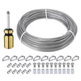 thumbnail image 1 of Unique Bargains 5/64' Wire Rope Kit 164ft Stainless Steel 7x7 Strand Core Vinyl Coated Wire Cable Railing Kits, 1 of 7