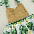 thumbnail image 6 of Okbabeha Baby Girls St. Patrick's Day Outfits 0 3 6 9 12 18 24M Sequins Romper Shamrock  one-piece  Jumpsuit Skirt Summer Clothes, 6 of 7