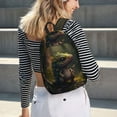 thumbnail image 5 of Xecao Cute Leaf Animal Canvas College Laptop Backpack, a durable rucksack designed for both men and women, ideal for travel, school, and daily use-Medium, 5 of 5