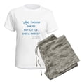 thumbnail image 5 of CafePress - Little But Fierce! Women's Light Pajamas - Women's Short Sleeve Print T-Shirt and Pants Light Cotton Pajama Set, 5 of 7