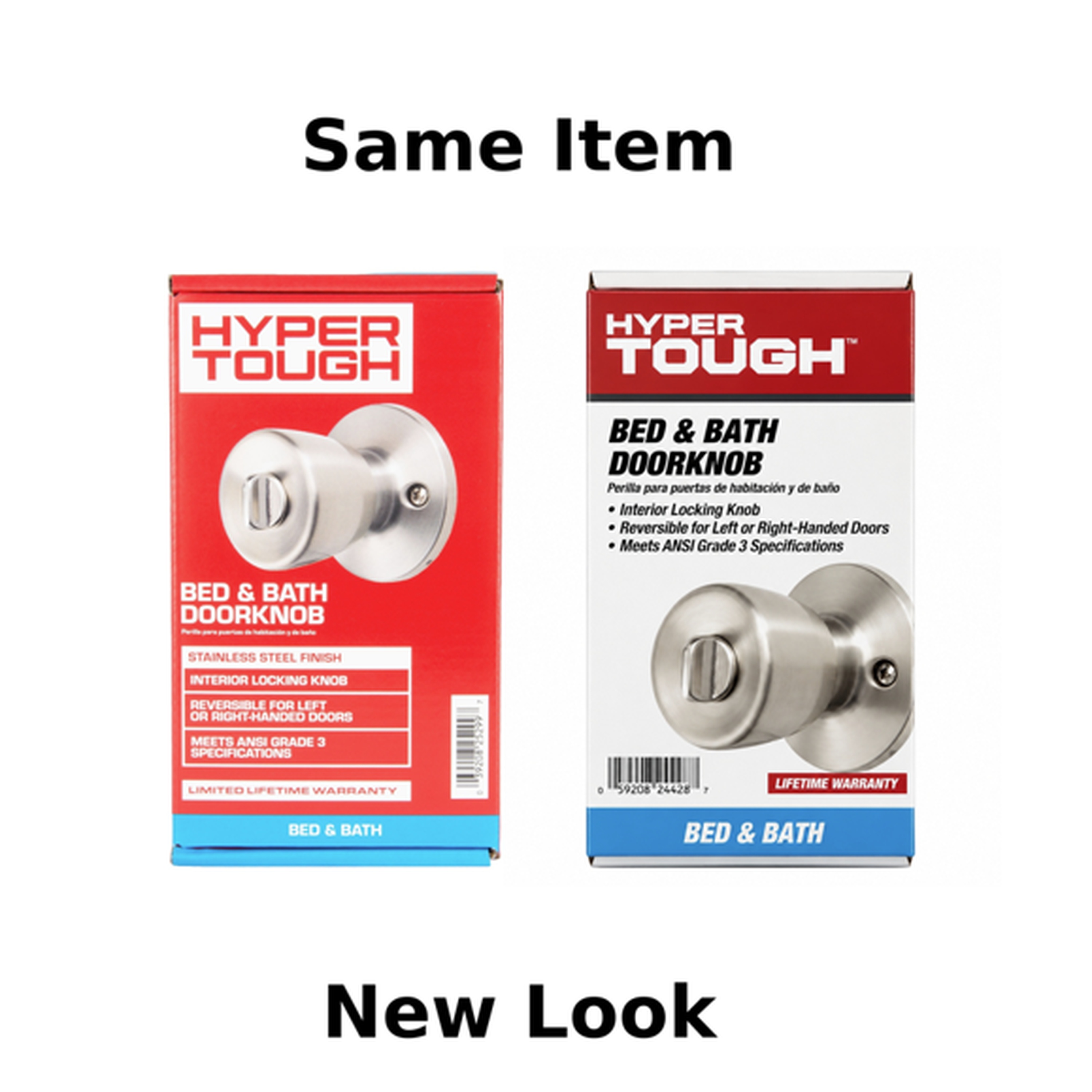 Hyper Tough Tulip Privacy Door Knob, Stainless Steel photo 2