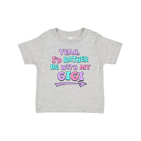 

Inktastic Yeah I d Rather Be with My Gigi in Pink Blue and Purple Gift Baby Boy or Baby Girl T-Shirt