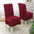 thumbnail image 5 of GalaGarb Universal Elastic Chair Cover with Decorative Pleated Skirt, Ecological Dye Stain Resistant Dining Chair Protective Cover 1/2/4/45 Pieces Optional, 5 of 7