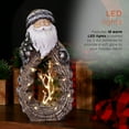 thumbnail image 5 of Alpine Corporation 21-Inch Holiday Santa Statue with LED Lights, 5 of 12