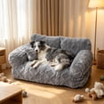 thumbnail image 4 of Pet Bed Washable Cushion, Cozy Elevated Sofa for Cats Small Dogs, Soft Cotton Cover Removable, Non Slip Base Indoor Living Room Bedroom Balcony Use, 4 of 6