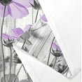 thumbnail image 3 of Unique Floral Shower Curtain for Bathroom Decor, Purple and Gray Daisy Flower Elegant Wildflower Design Farmhouse Bath Curtains, Rustic Wooden Country Fabric Shower Curtain Set with Hooks Set, 69x70, 3 of 5
