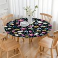 thumbnail image 3 of Round Tablecloth with Elastic Edge, Bright Daisy Floral Print for Home or Patio, Easy Care Fabric, Fits 44-52 Inch, 3 of 7