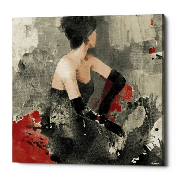 Epic Graffiti 'Beautiful Gaze I Neutral' by Albena Hristova, Canvas Wall Art, 12"x12"